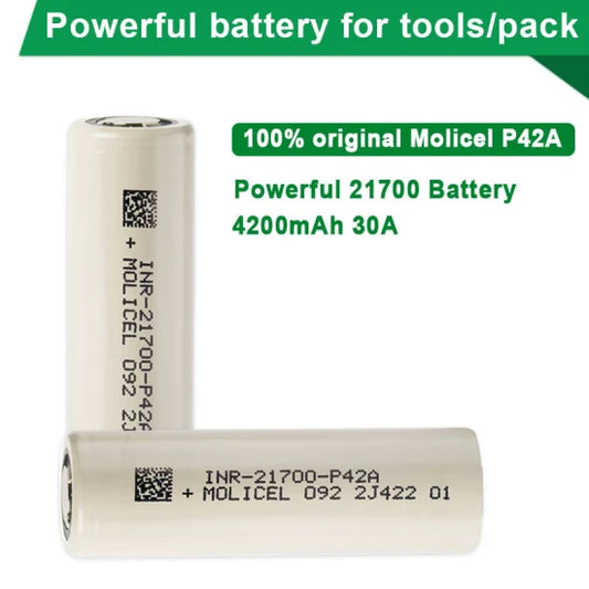 MOLICEL INR21700-P42A 4200mAh - 45A GRADE A